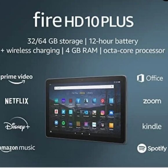 New in Box:  FIRE HD 10 Plus Tablet Case and Keyboard Bundle - Picture 3 of 13